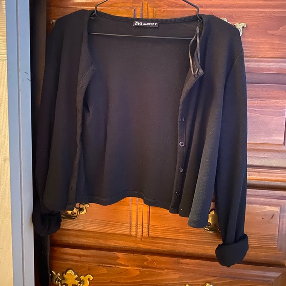Zara Black Button Up - Picture 2 of 2